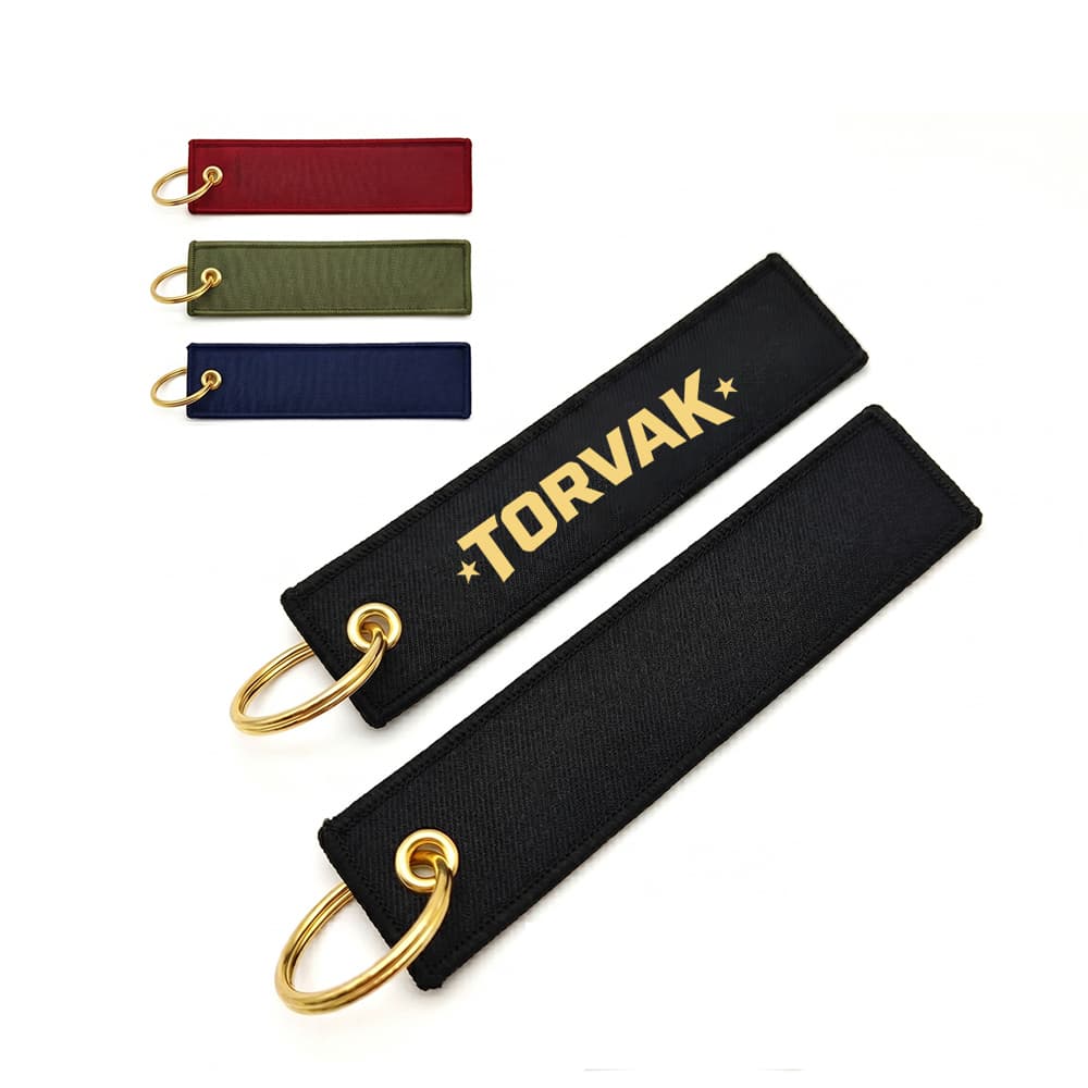 Embroidered Keychain w/ Metal Ring