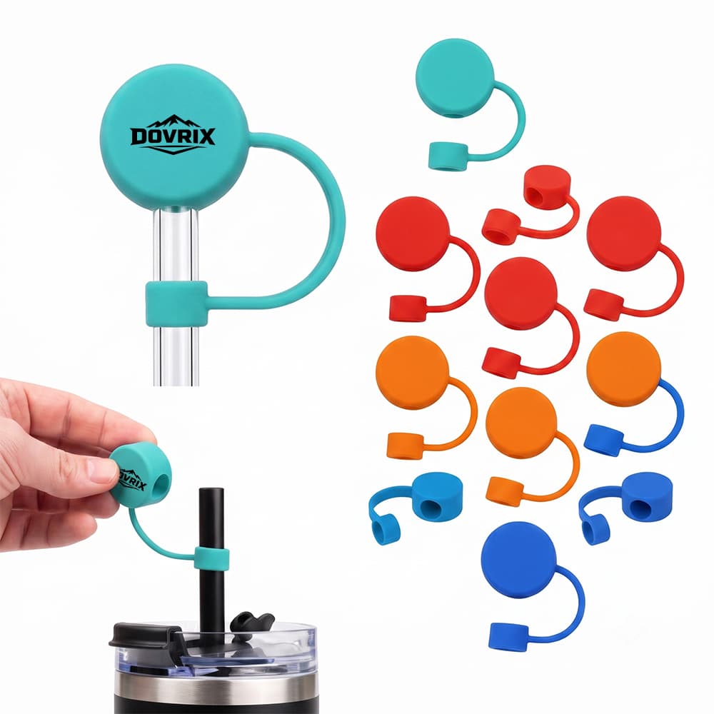 Reusable Silicone Straw Topper