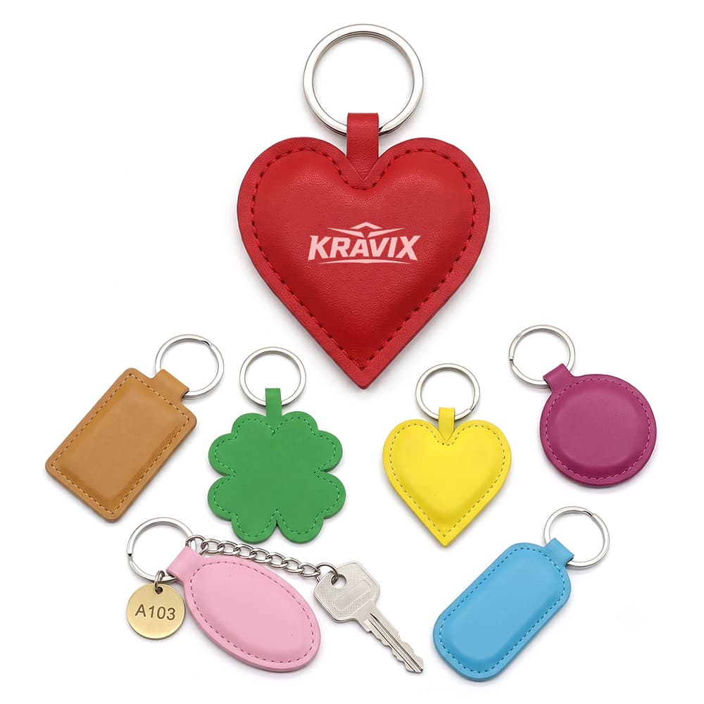 Molded PU Leather Key Chain