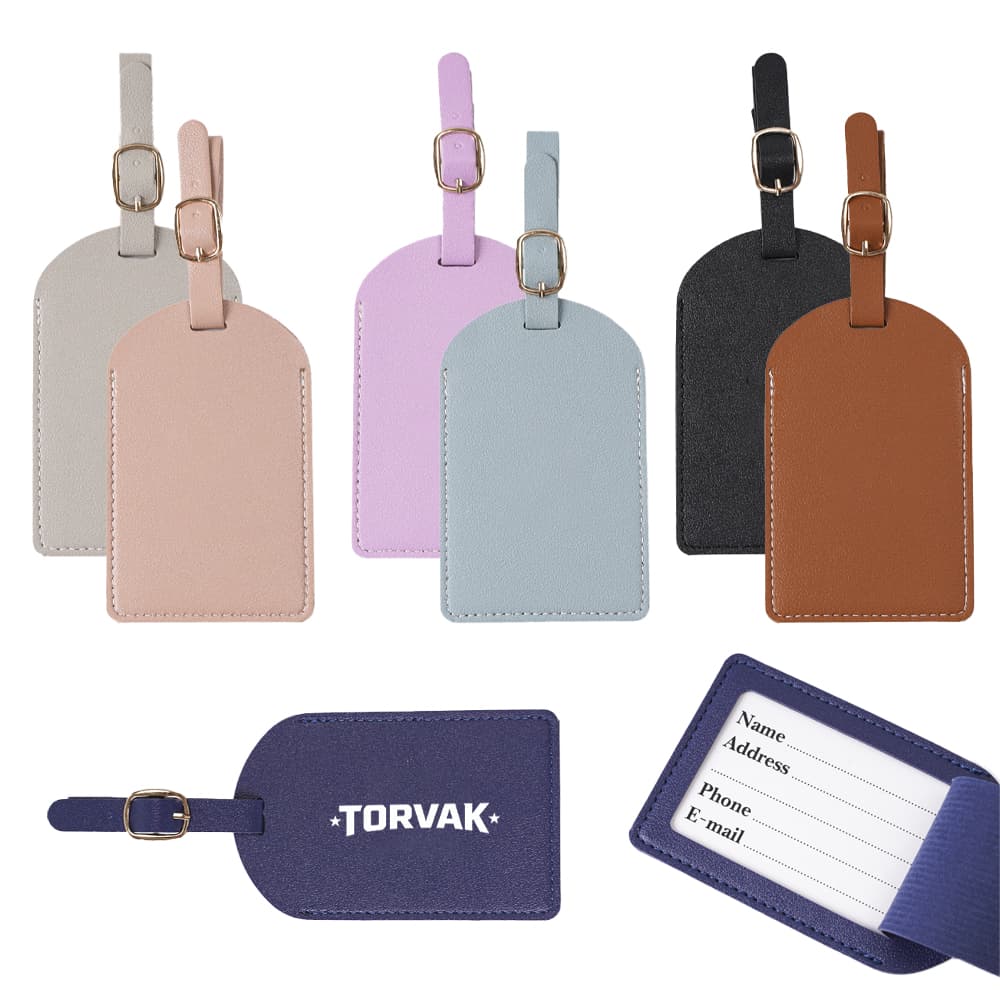 Privacy Flap PU Luggage Tag