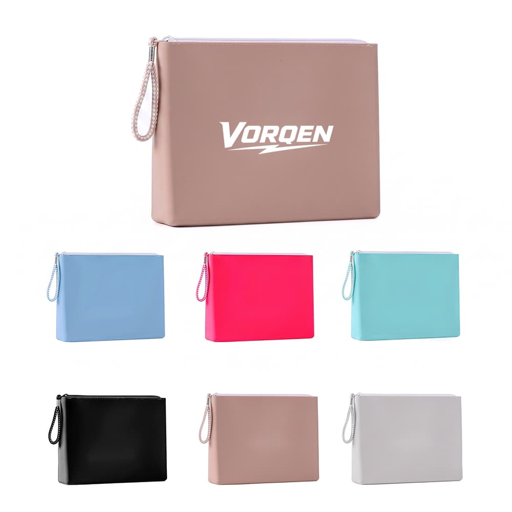 Flexible Silicone Wristlet Cosmetic Bag
