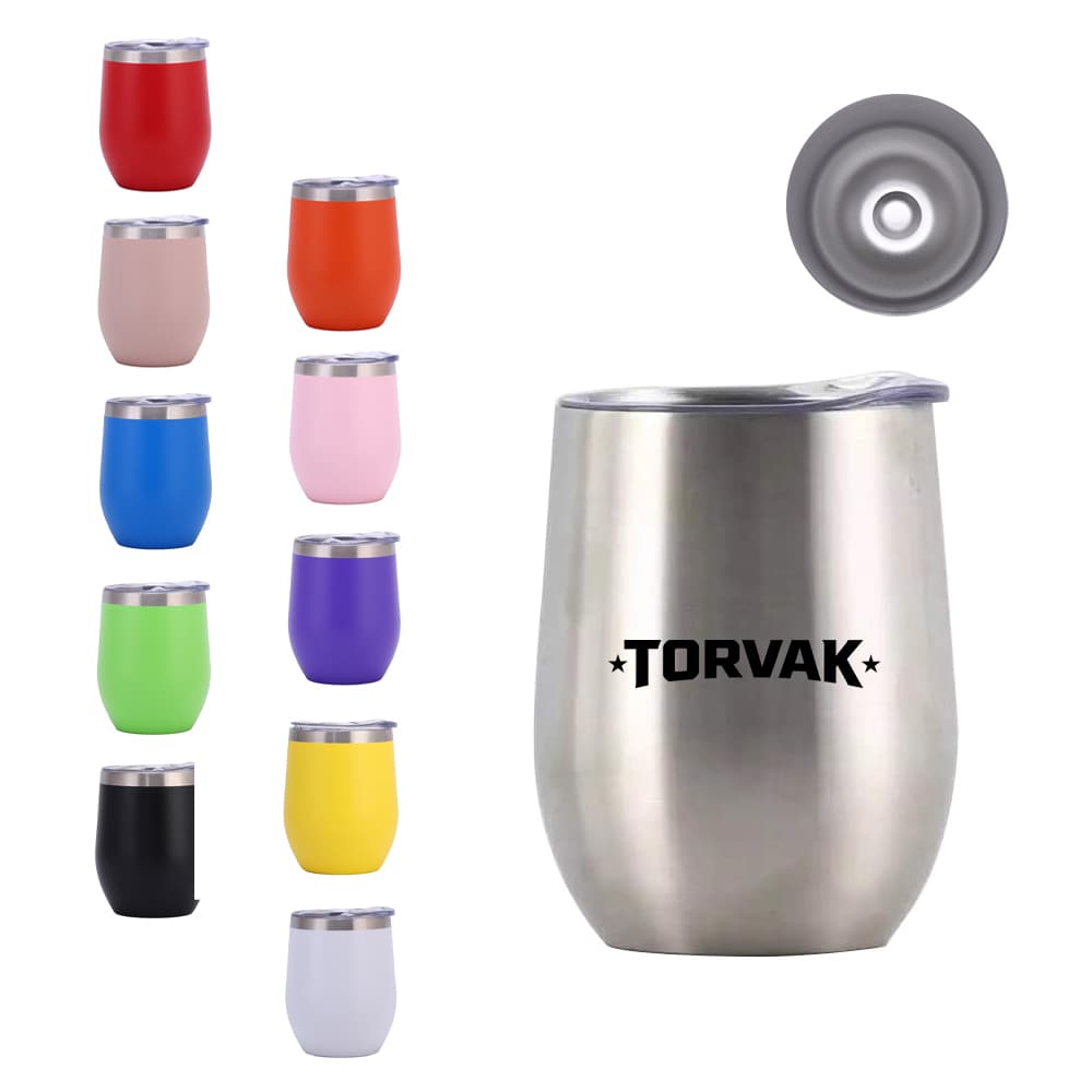 Stainless Steel Stemless Wine Tumbler - 12 oz