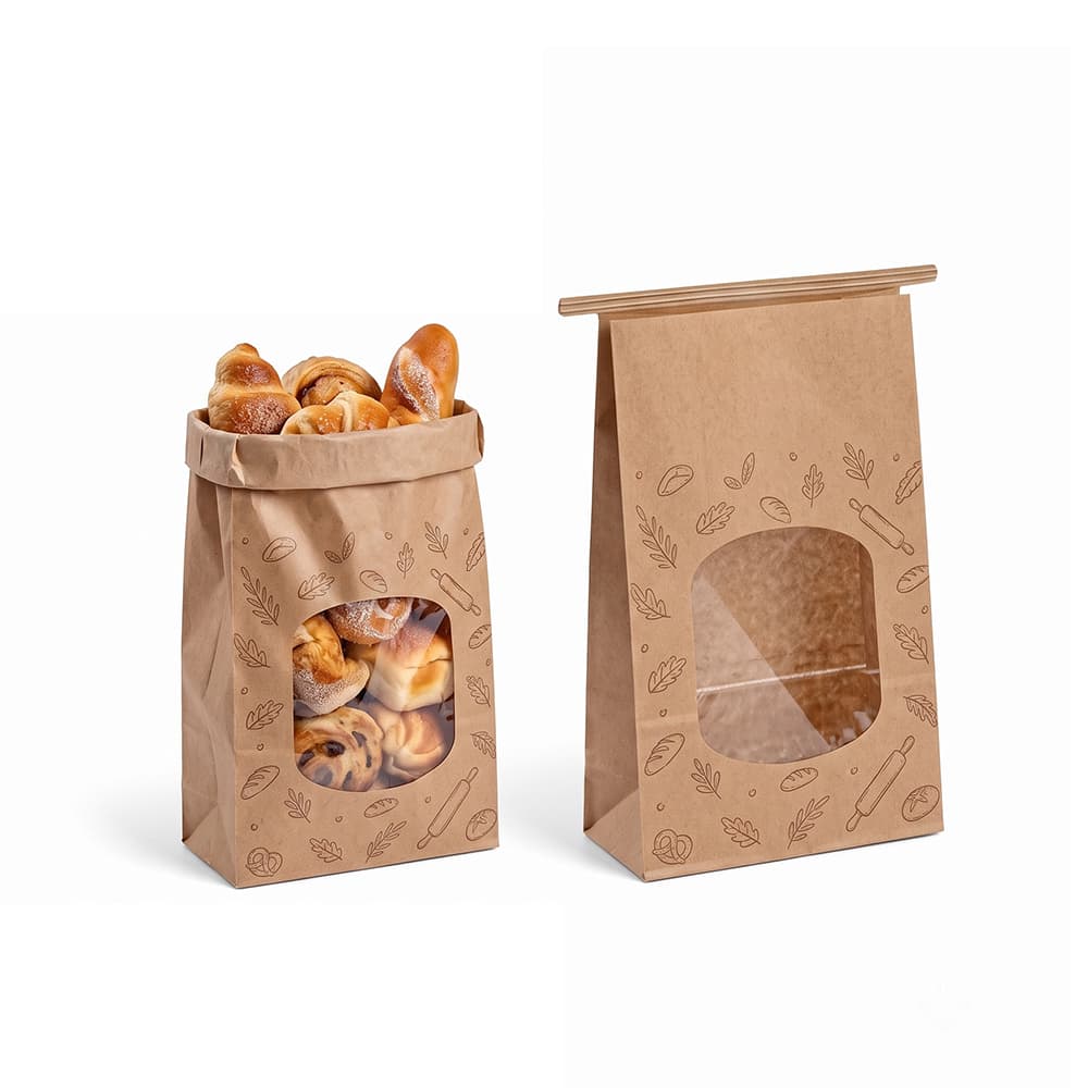 Kraft Bakery Bags w/ See-Through Window