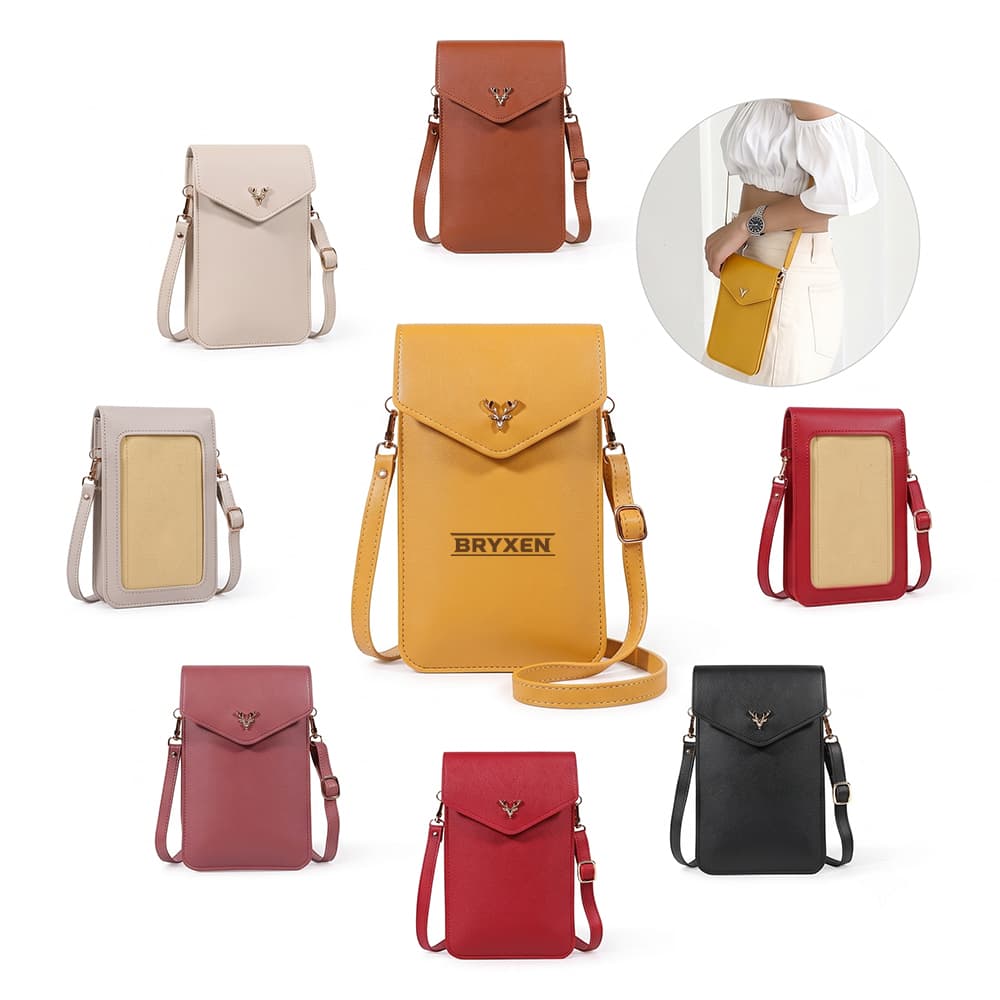 Crossbody Phone Wallet w/ PU Leather