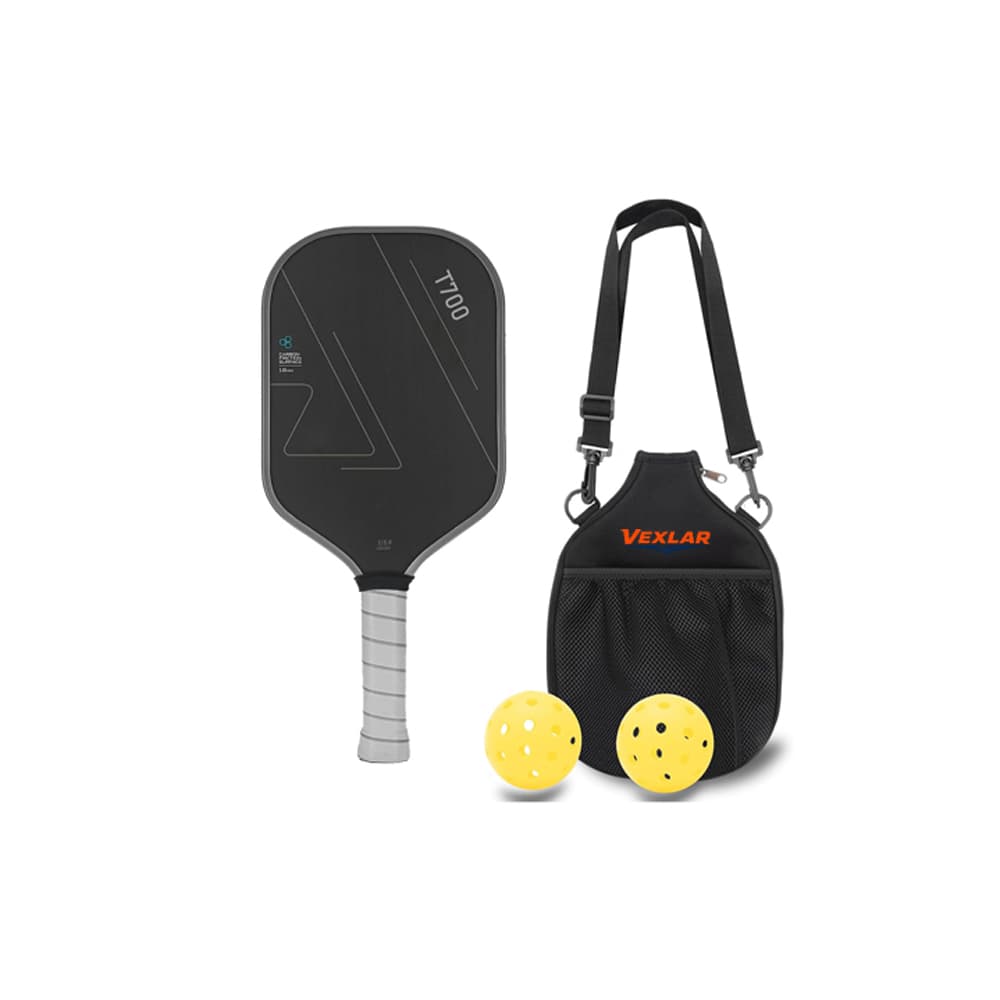 Wooden Pickleball Paddle Set w/ Shoulder Bag