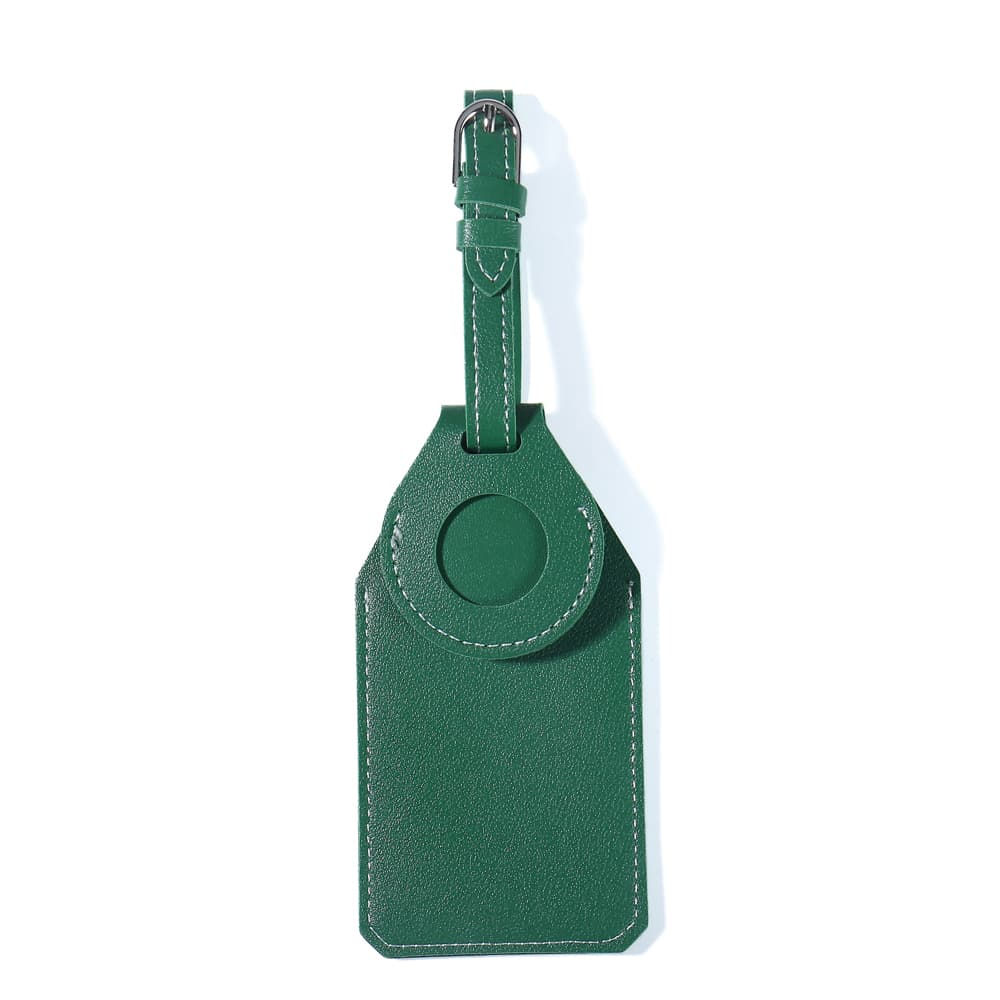 Vegan Leather Luggage Tag w/ Tracker Pocket gallery 3