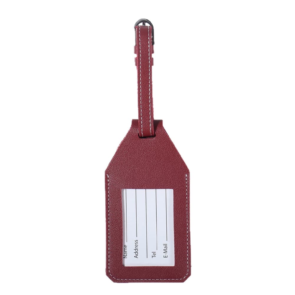 Vegan Leather Luggage Tag w/ Tracker Pocket gallery 6