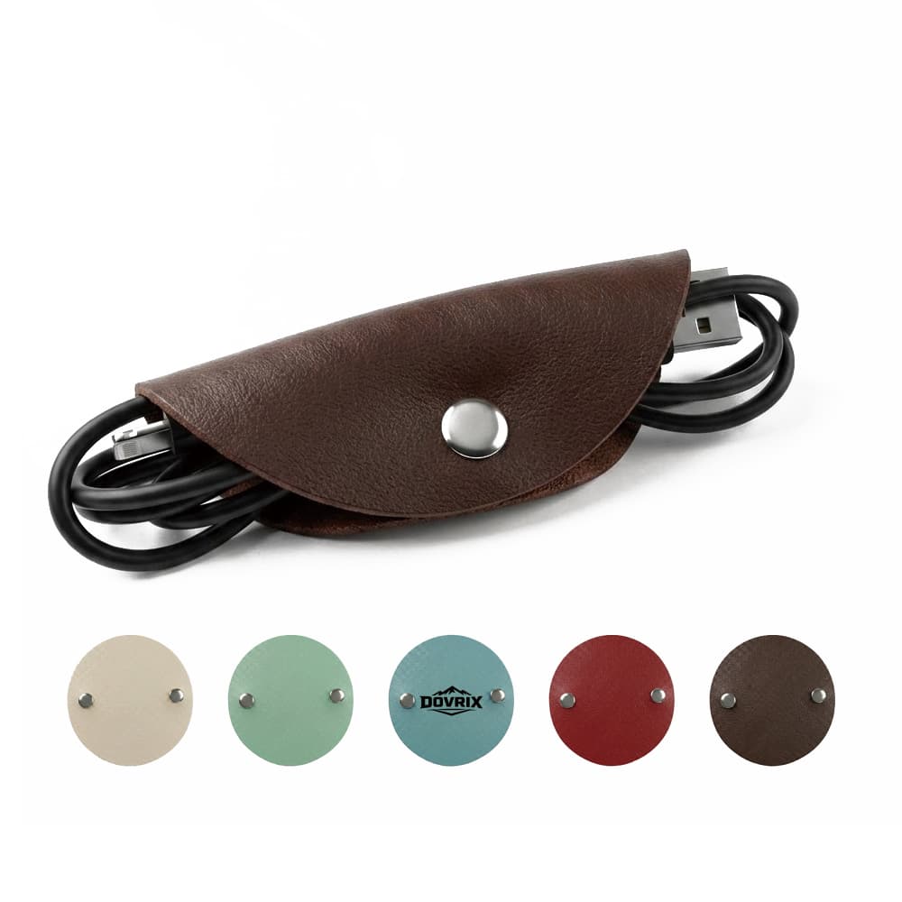 Leather Cable Wrap Cord Organizer