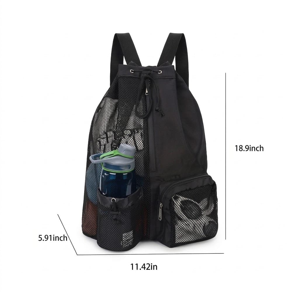 Mesh Nylon Drawstring Backpack gallery 1