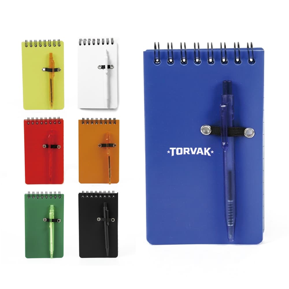 Compact Coil Steno Pocket Notebook W/ Pen